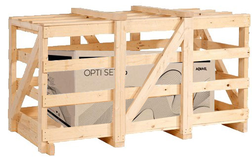 Аквариум в клетке. Вернее, в обрешётке - чтобы доехать до вас целым!